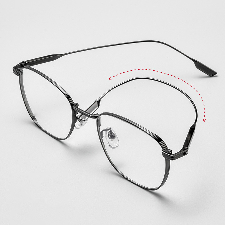 Eterlens｜チタン製大きめフルリム│度付き対応│レトロビジネススタイルメガネ-Eterlens