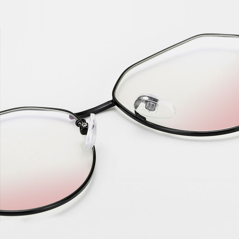 Eterlens|金属チークカラーレンズメガネ|小顔効果ブルーライトカット|上質なビッグフレーム