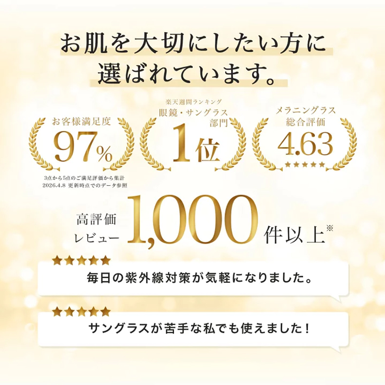 【UV対策・美肌見え】Eterlens 超軽量薄い色のサングラス 商品画像 3