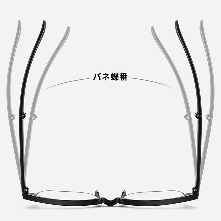 Eterlens｜軽量ハーフリム｜折りたたみ式  ブルーライトカット｜持ち運びやすい老眼鏡-Eterlens