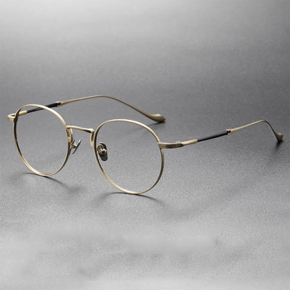 Eterlens｜デザイナーシリーズ超軽量チタンメガネ｜度付き対応｜レトロスタイル