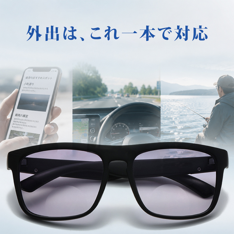 【屋外も手元も】Eterlens | UVカット二重焦点レンズ老眼鏡付きサングラス