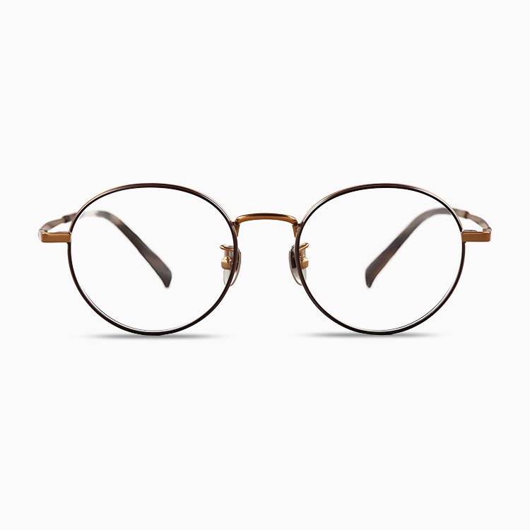 Eterlens | レトロ風フルリムチタンメガネ |  控えめながら上質感漂う