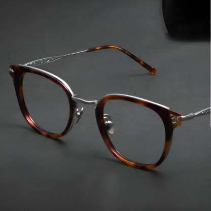 Eterlens | 16.5g フルリムチタンメガネ | レトロモダン | オーダーメイ ド