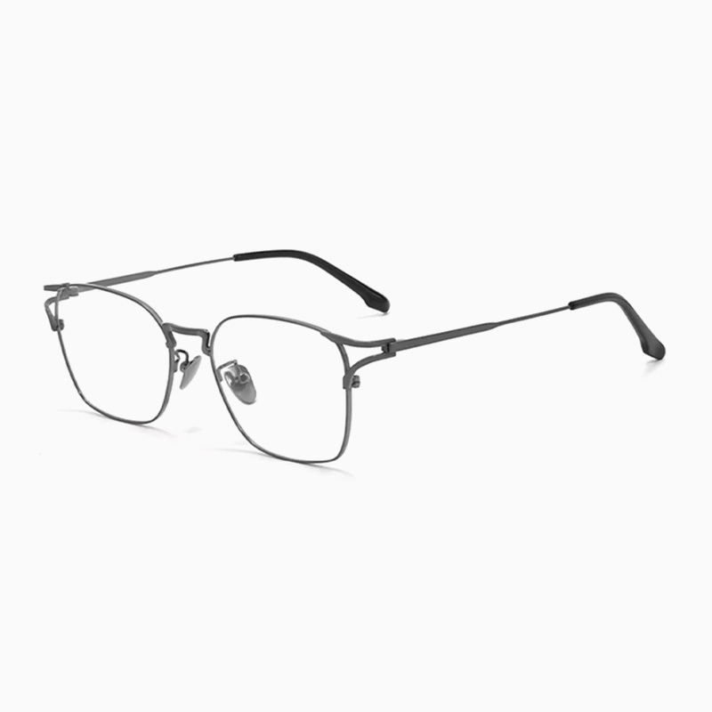 Eterlens｜チタン製大きめフルリム│度付き対応│レトロビジネススタイルメガネ-Eterlens