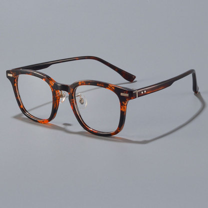 Eterlens | レトロ風超軽量ウェリントン型アセテートメガネ | クラシックなデザイン