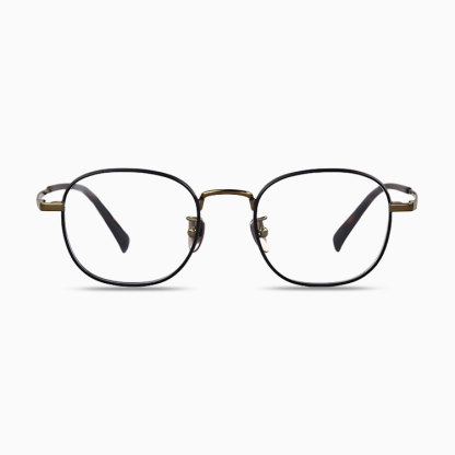 Eterlens|丸みを帯びたスクエア型チタンメガネ|デザイナーズモデル|オーダーメイド