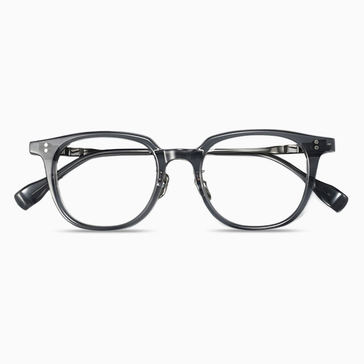 Eterlens｜16.4g ボストン型アセテートチタン製メガネ｜レトロ風｜オーダーメイド