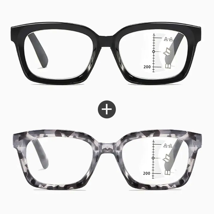 Eterlens 老眼鏡【ジ・エディット】| かけるだけで私が変わる| 究極の小顔効果ビッグフレーム | ブルーライトカット |遠近両用 |おしゃれ