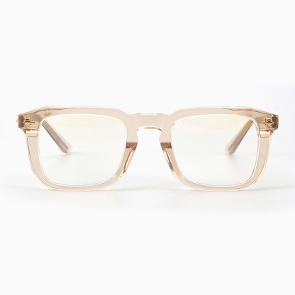 Eterlens｜ウェリントン型アセテート製素顔に映えるメガネ｜アート感漂う太縁｜オーダーメイド