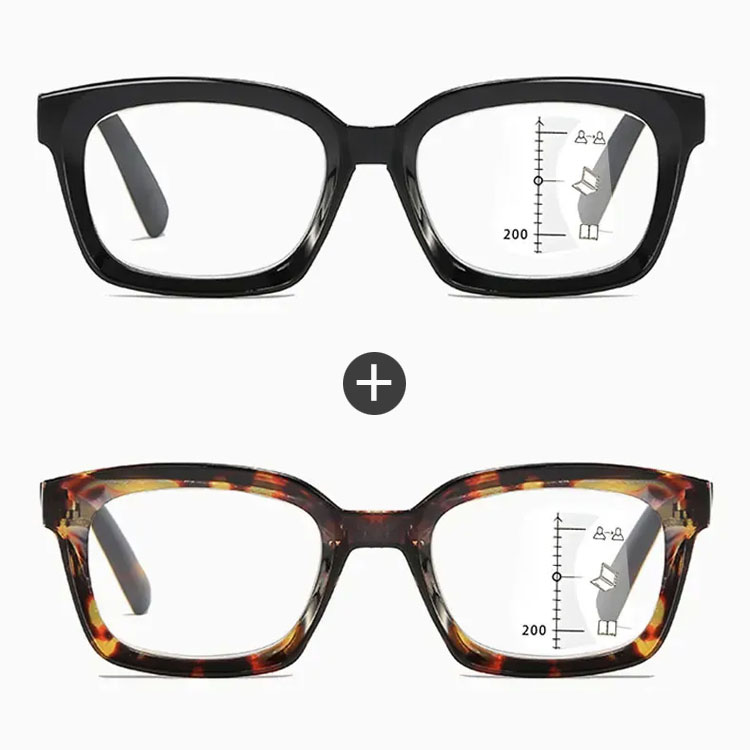 Eterlens 老眼鏡【ジ・エディット】| かけるだけで私が変わる| 究極の小顔効果ビッグフレーム | ブルーライトカット |遠近両用 |おしゃれ