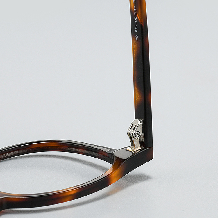 14.8g軽やか｜べっこうボストン型｜抜け感コーデ｜ 通勤にもなじむ｜ユニセックス｜Amber Round｜Eterlens