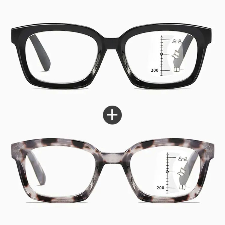 Eterlens 老眼鏡【ジ・エディット】| かけるだけで私が変わる| 究極の小顔効果ビッグフレーム | ブルーライトカット |遠近両用 |おしゃれ