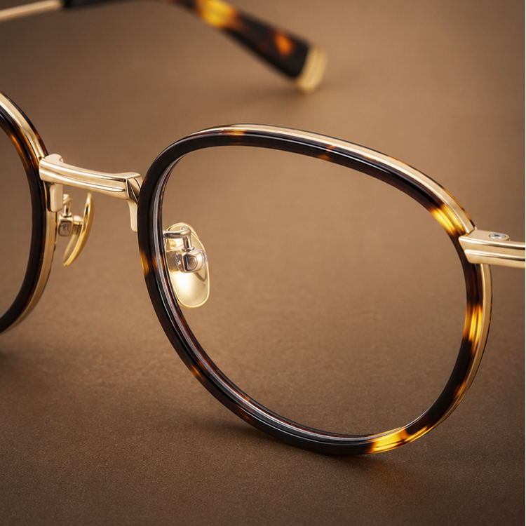 【超軽量・小顔効果】Eterlens｜チタン製ボストン型メガネ│しなやかにフィットするテンプル設計｜アジア人の顔立ちに合わせた｜軽やかでやさしいかけ心地｜上質感溢れる