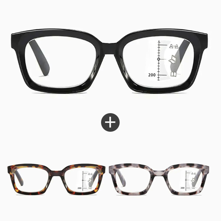 Eterlens 老眼鏡【ジ・エディット】| かけるだけで私が変わる| 究極の小顔効果ビッグフレーム | ブルーライトカット |遠近両用 |おしゃれ