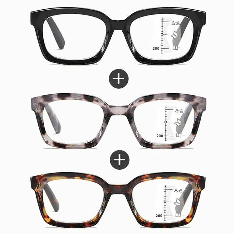 Eterlens 老眼鏡【ジ・エディット】| かけるだけで私が変わる| 究極の小顔効果ビッグフレーム | ブルーライトカット |遠近両用 |おしゃれ