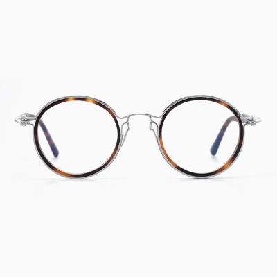 【時の円環・遠近両用】Eterlens 14.7g 超軽量調光メガネ | ブルーライトカット丸メガネ 度付き | 鯖江風レトロなボストンフレーム・男女兼用 - 商品画像 1/11 (Boston Progressive)