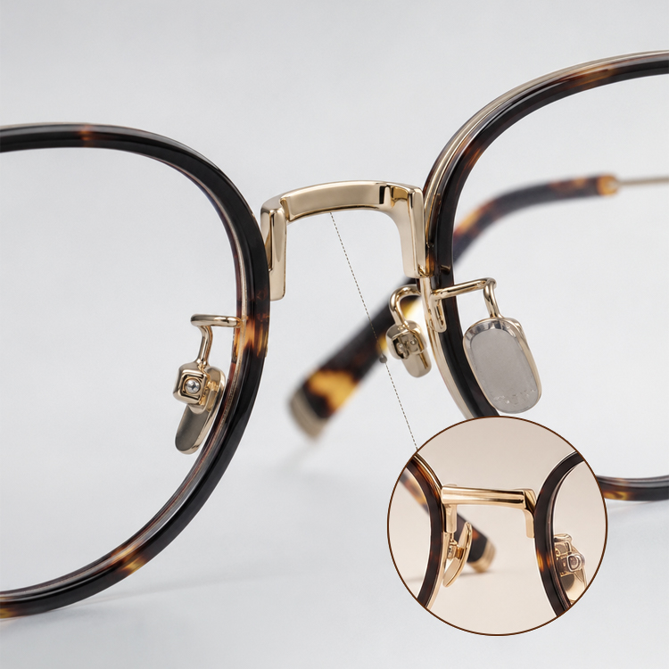 【超軽量・小顔効果】Eterlens｜チタン製ボストン型メガネ│しなやかにフィットするテンプル設計｜アジア人の顔立ちに合わせた｜軽やかでやさしいかけ心地｜上質感溢れる
