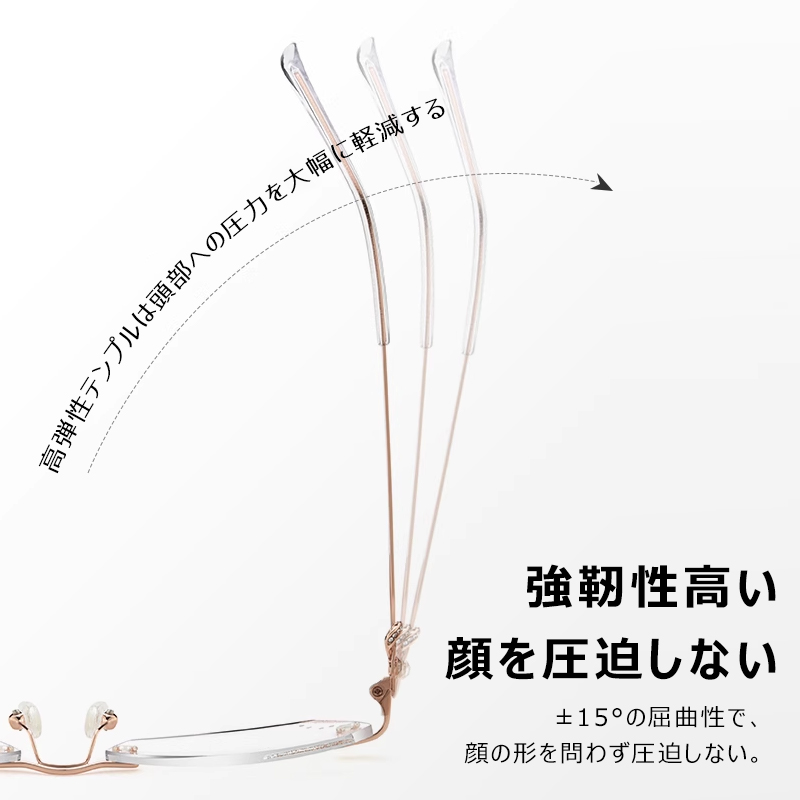 Eterlens おしゃれなフチなしブルーライトカット老眼鏡  | 若見え 軽量で目に優しい | 日常の読書に最適 - 商品画像 5/8 (Rimless BlueGuard)