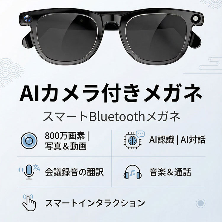 Eterlensスマートメガネ│写真撮影│AI翻訳│物体認識