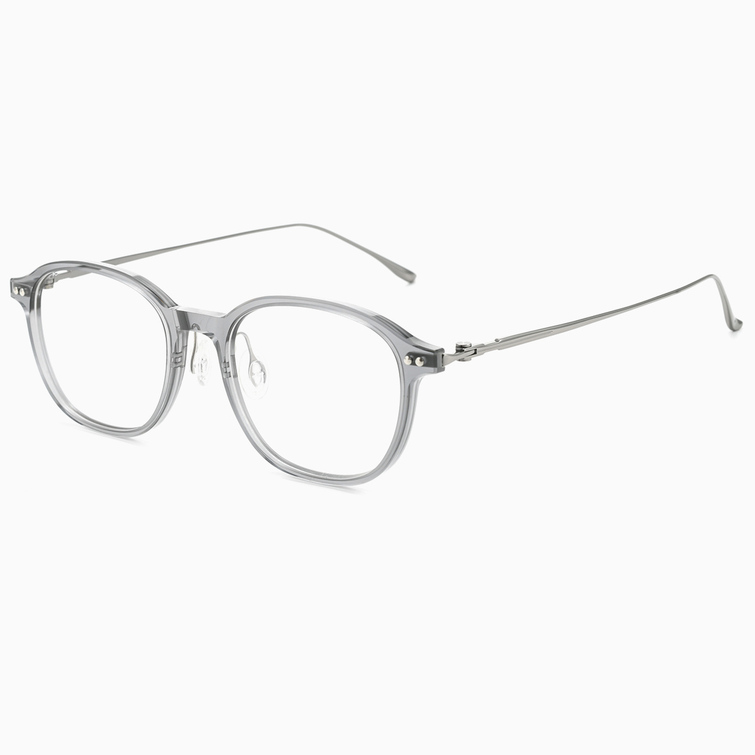 【顔まわりをすっきり見せる】Eterlens 秋色クリアメガネ｜約8.6g軽量｜レトロなオーバルフレーム｜知的で上品な印象｜レンズカスタマイズ対応