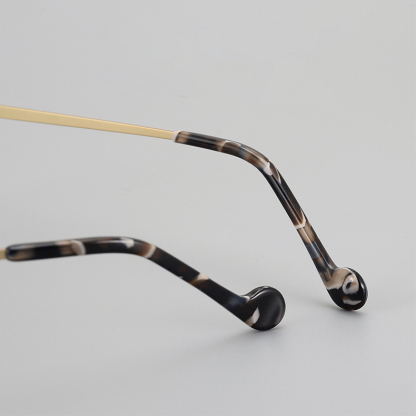 Eterlens｜おしゃれでヒップホップ風チタンアセテート製メガネ｜ユニークでトレンド感漂う｜オーダーメイド