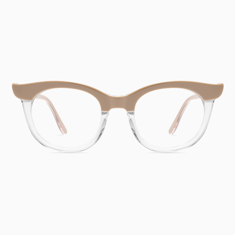 Eterlens｜派手なバイカラーブローフレームメガネ｜おしゃれで個性的