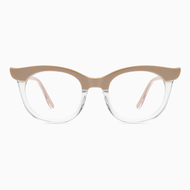 Eterlens｜派手なバイカラーブローフレームメガネ｜おしゃれで個性的