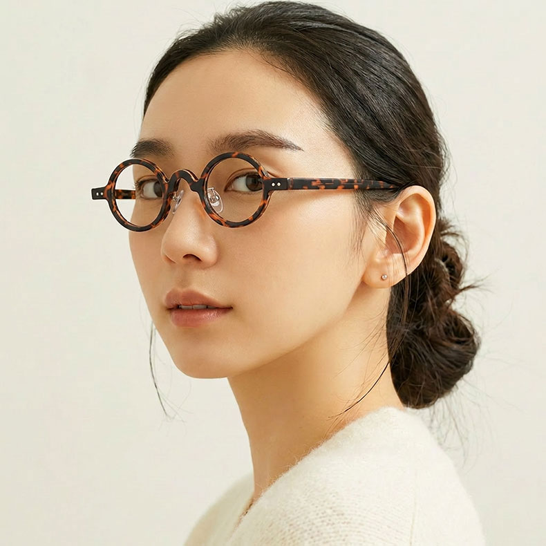 【超軽量14.6g・時の円環】Eterlens | 柔軟TR素材・極小ラウンド【Fashion-Round】| 鼻が痛くならない | アーティストの品格 メガネ |ストリート・ファッション
