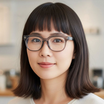 Eterlens 知性の窓レトロ風太セルフレームメガネ | クラシックな太セル | コーデしやすい