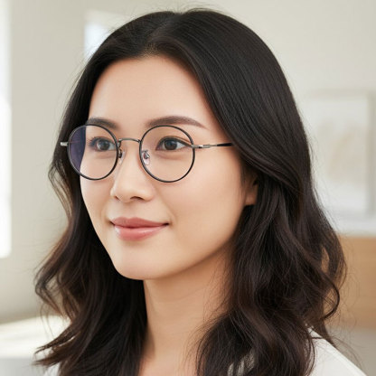 Eterlens | レトロな超軽量チタン製ラウンドフレームメガネ | 匠の技を光る一本 | オーダーメイド