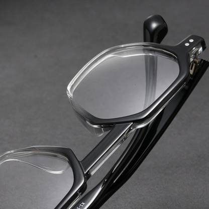 Eterlens｜派手な多角形超軽量メガネ｜個性的でファッショナブル