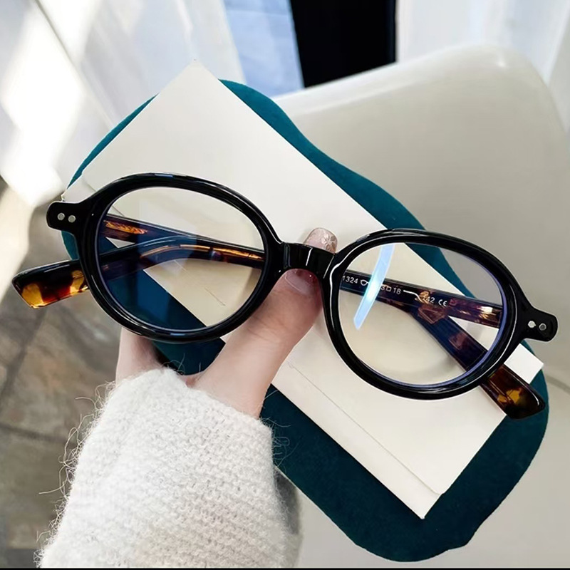 レトロ風ブルーライトカット老眼鏡
