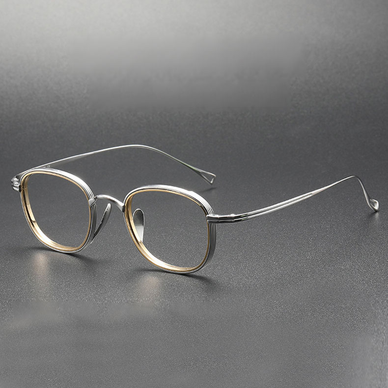 【おしゃれ 老眼鏡・チタン】ETERLENS 13g メガネ | 横顔で魅せる「ラインデザイン」 | スクエア × ラウンド | 軽量 疲れにくい 度付き ビジネス風 - 商品画像 6/11 (Wellington RxReady)