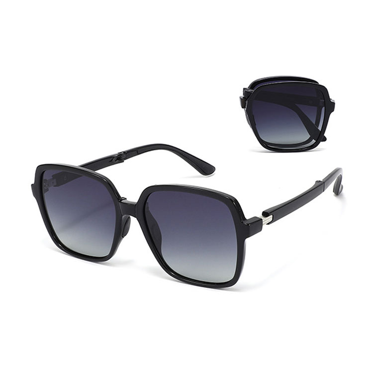 Eterlens | 大きめスクエアフレーム | グラデーションレンズ | 折りたたみ可能  UV400  サングラス-Eterlens