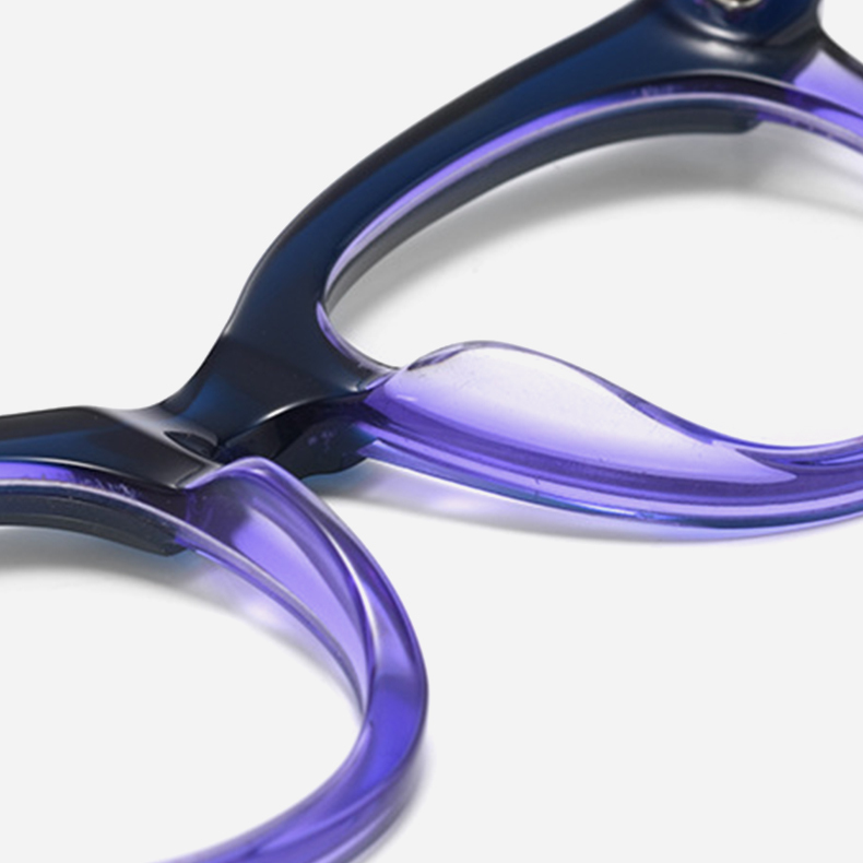 Eterlens｜派手なバイカラーブローフレームメガネ｜おしゃれで個性的