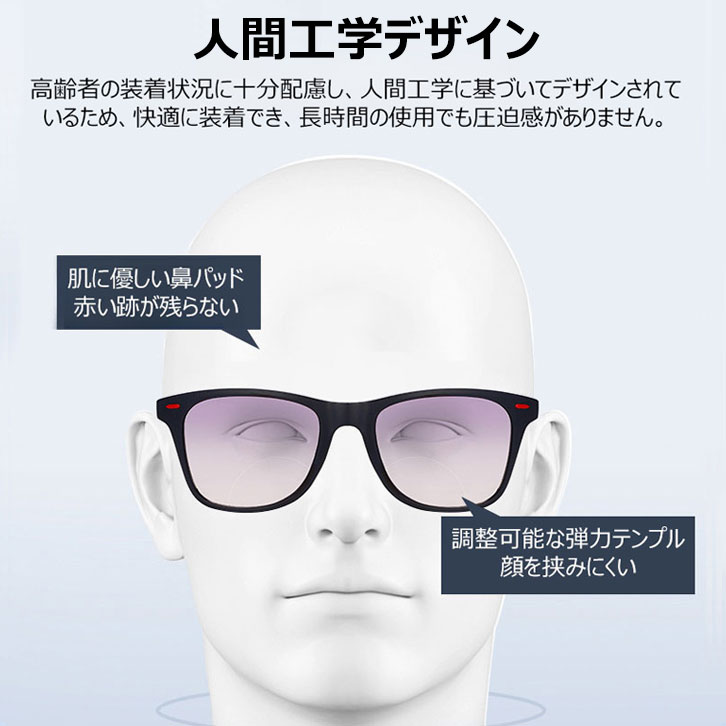 Eterlens GRAVITY 遠近両用ブルーライトカットビッグフレーム老眼鏡 - 商品画像 6/17 (Wellington Progressive)