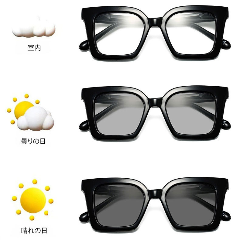 お年寄り用欧米風調光ビッグフレーム老眼鏡│男女兼用│超クリアレンズ | Wellington Photo - 商品画像 3/10