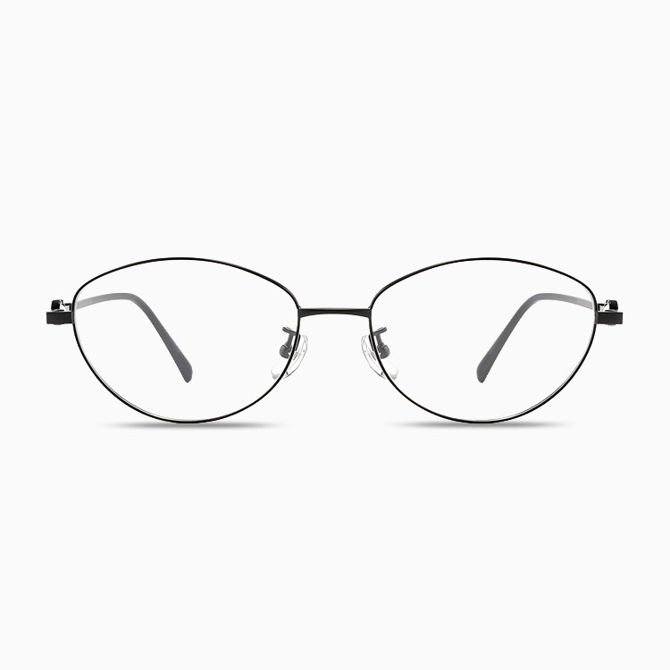 【柔らかな美しさ・横顔に映える】Eterlens | パール調・細身メタル【Pearl-Cat】| 13.9g | 小顔効果・上品 | 度付きメガネ | 甘辛ミックス・大人フェミニン