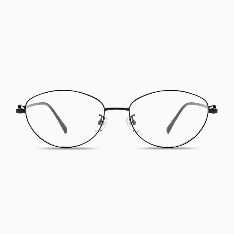 【柔らかな美しさ・横顔に映える】Eterlens | パール調・細身メタル【Pearl-Cat】| 13.9g | 小顔効果・上品 | 度付きメガネ | 甘辛ミックス・大人フェミニン