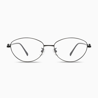 【柔らかな美しさ・横顔に映える】Eterlens | パール調・細身メタル【Pearl-Cat】| 13.9g | 小顔効果・上品 | 度付きメガネ | 甘辛ミックス・大人フェミニン