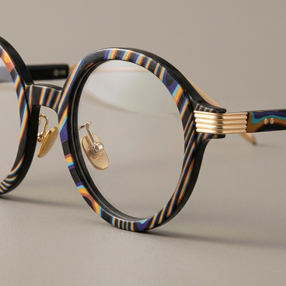 Eterlens-時の円環シリーズ木調メガネ