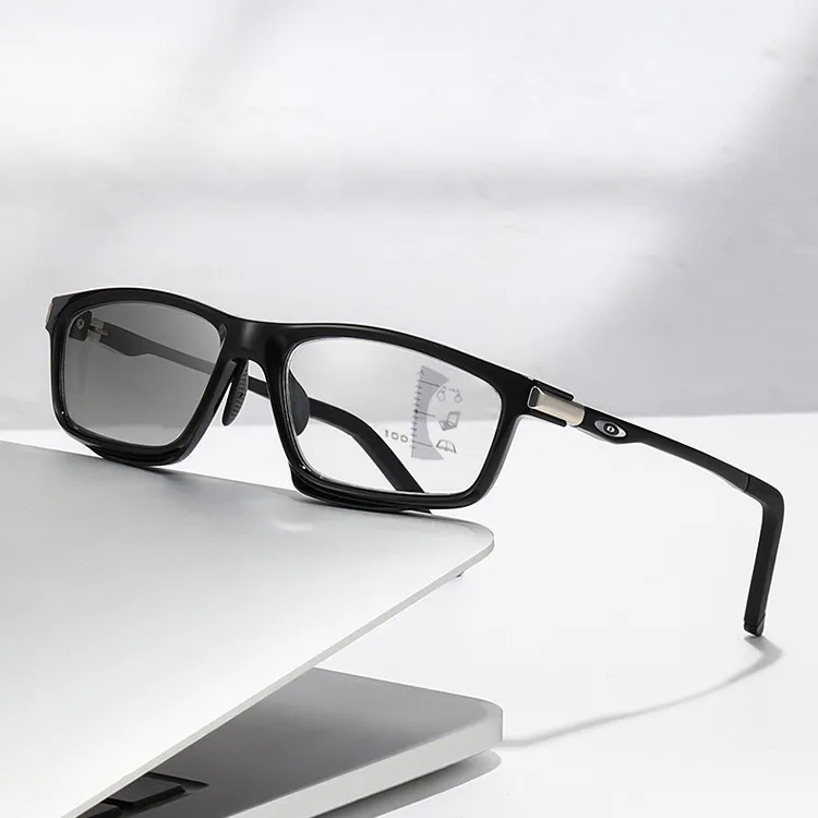 [Gray] Eterlens リーディングミラー  "ヴァーテックス" | 全ての機能をこの1本に集約 | 遠近両用 調光レンズ ブルーライトカット | 快適フィットの調整可能鼻パッド、滑り止め リーディングミラー