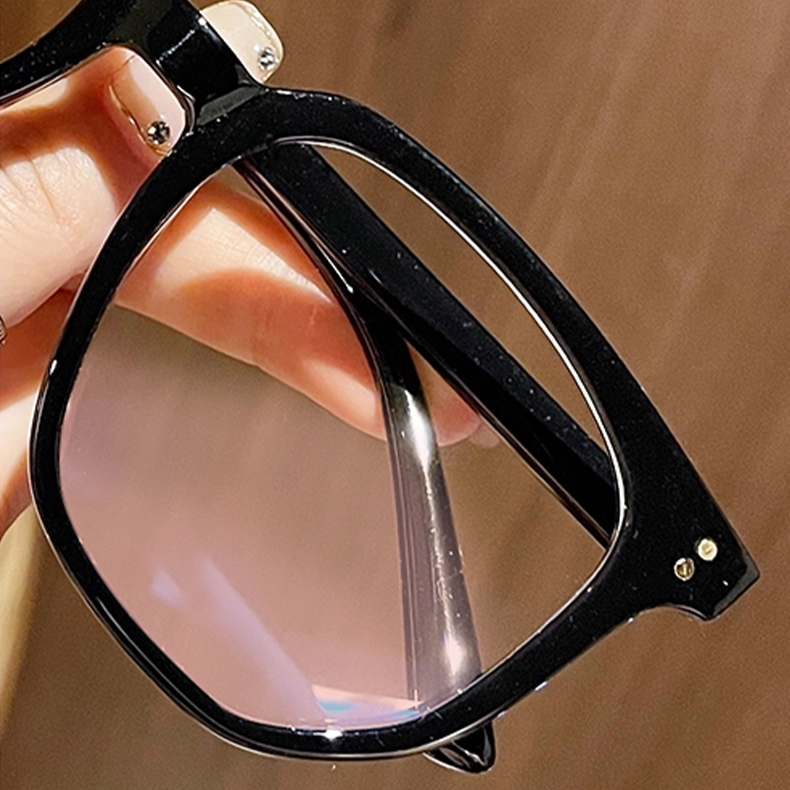 【チーク効果・素顔美人】Eterlens 度付き チークメガネ | 15.5g超軽量チタンフレーム | 血色感アップ・すっぴん隠し・小顔見えデザイン 商品画像 5