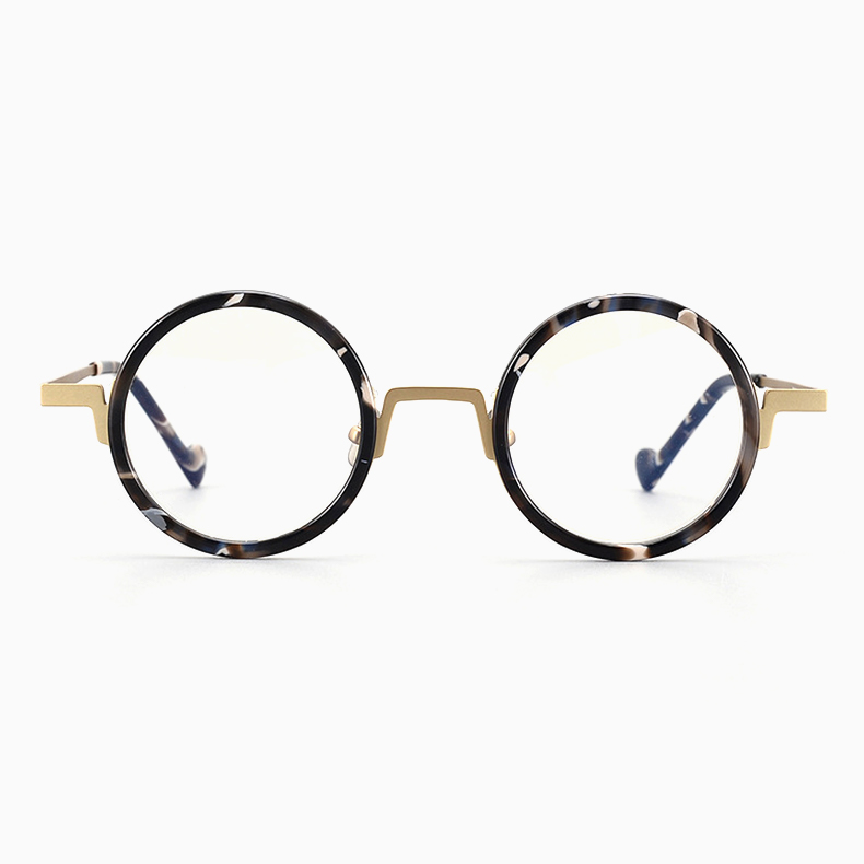 Eterlens｜おしゃれでヒップホップ風チタンアセテート製メガネ｜ユニークでトレンド感漂う｜オーダーメイド