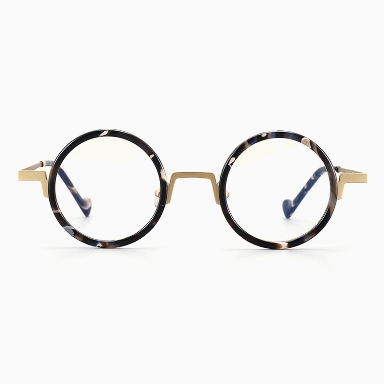 Eterlens｜おしゃれでヒップホップ風チタンアセテート製メガネ｜ユニークでトレンド感漂う｜オーダーメイド