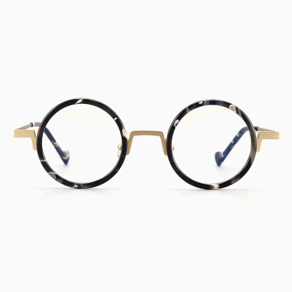 Eterlens｜おしゃれでヒップホップ風チタンアセテート製メガネ｜ユニークでトレンド感漂う｜オーダーメイド