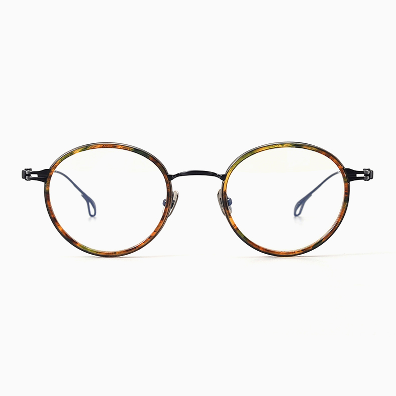 Eterlens｜レトロなラウンド型チタン製超軽量9.5gメガネ｜華奢で上品｜オーダーメイド