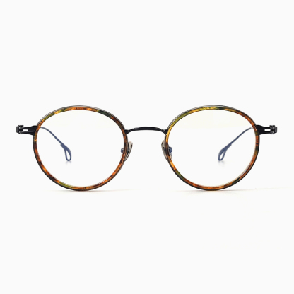 Eterlens｜レトロなラウンド型チタン製超軽量9.5gメガネ｜華奢で上品｜オーダーメイド