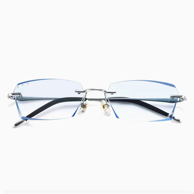 Eterlens｜ダイヤモンドカットブルーレンズリムレス老眼鏡｜ブルーライトカット｜ビジネス風